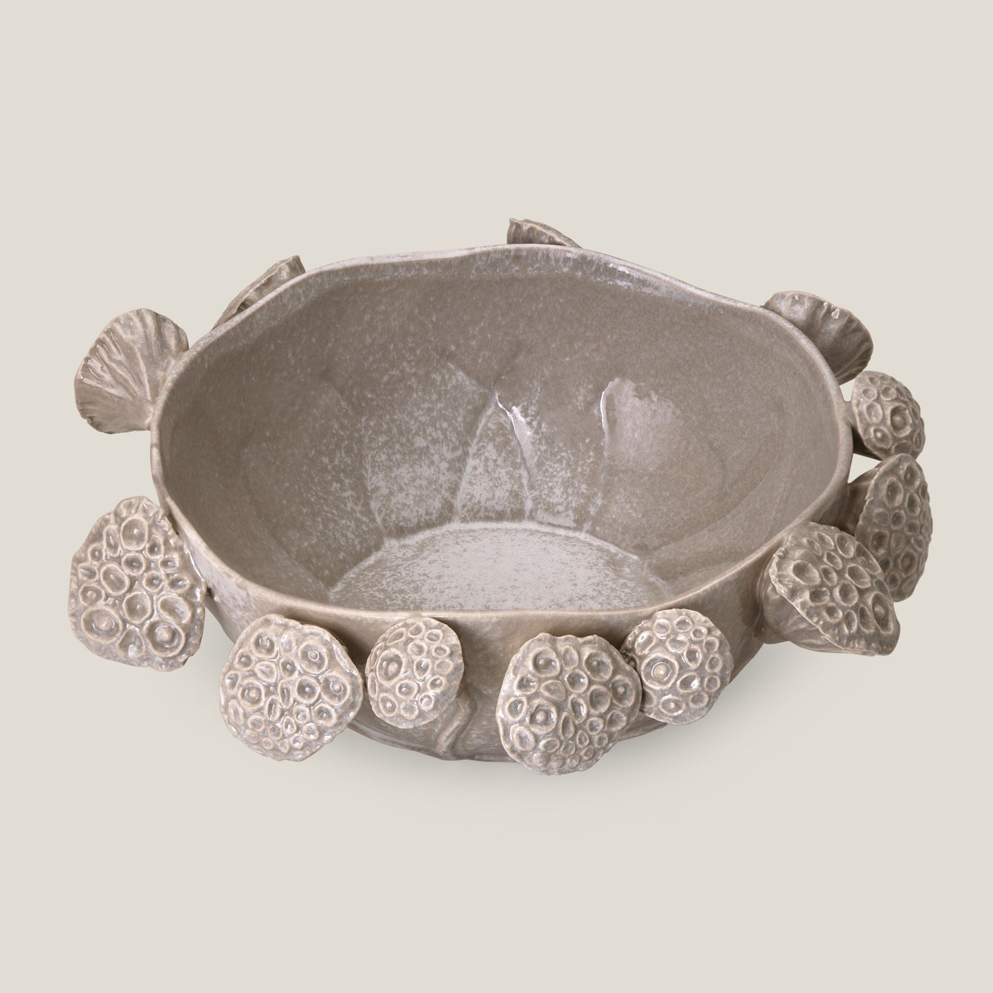 Lotus Pod Grey Decor Bowl
