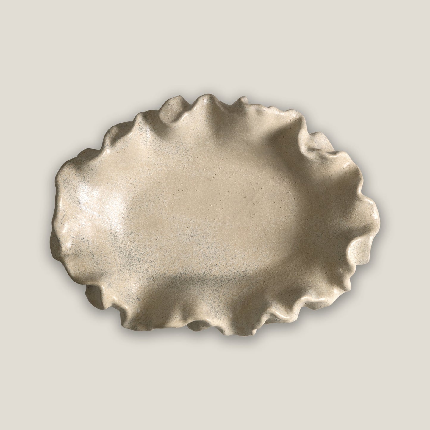Ruche Grey Ceramic Decor Platter