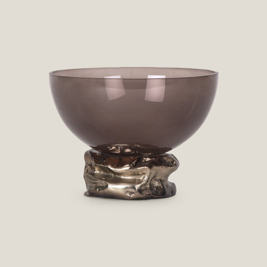 Eternity Brown & Golden Decor Bowl