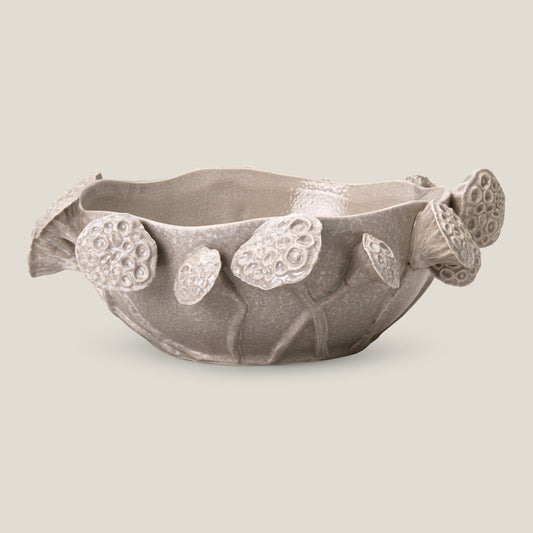 Lotus Pod Grey Decor Bowl