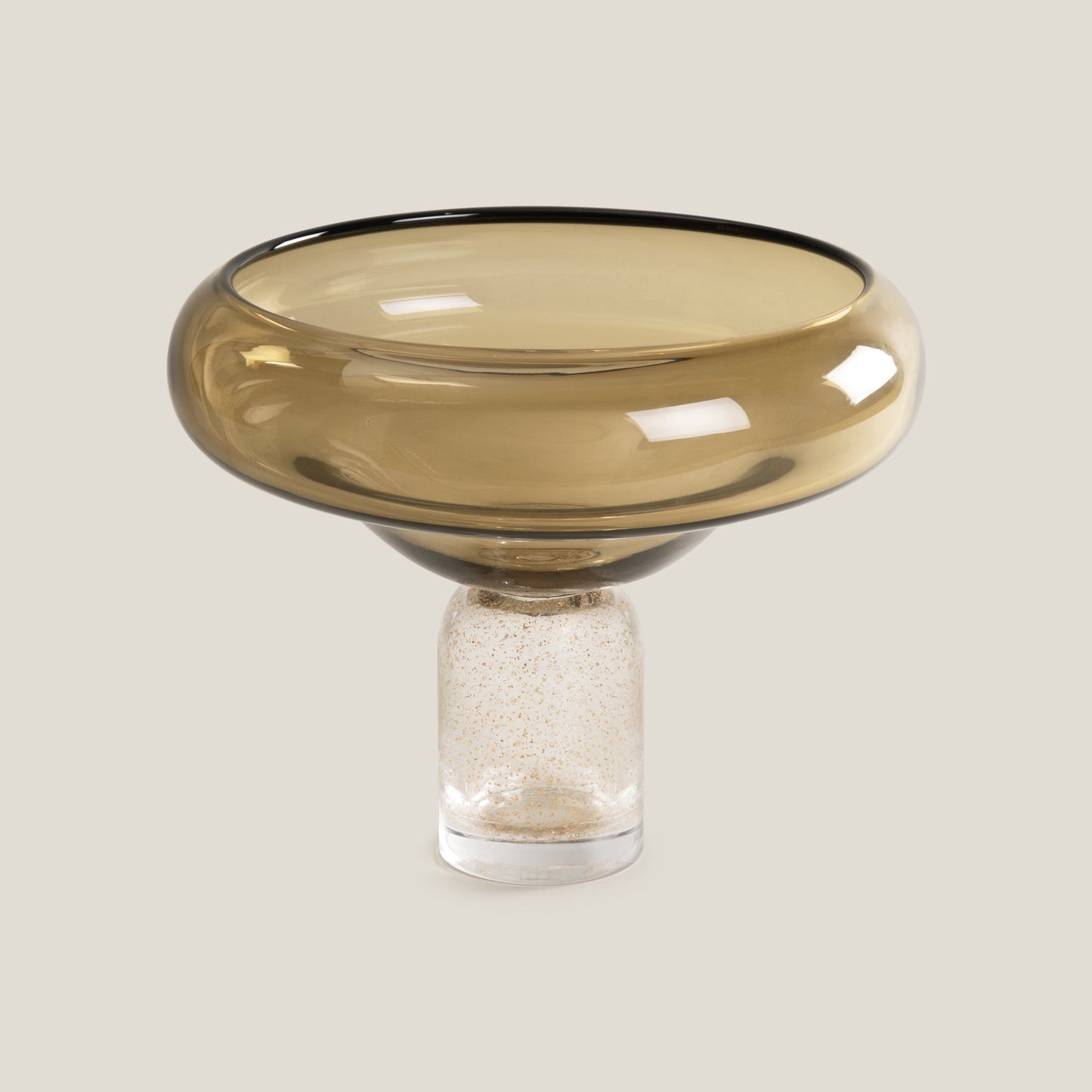 Stardust Brown Glass Decor Bowl