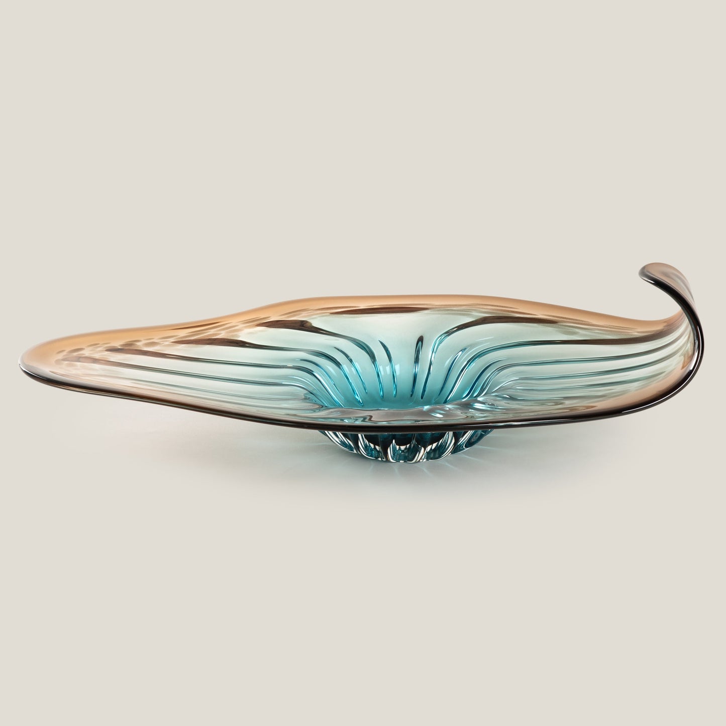 Wavelet Blue & Brown Decor Platter