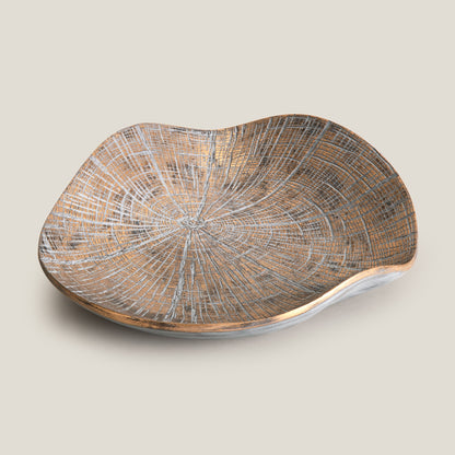 Woodline Grey & Gold Platter