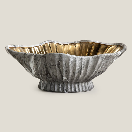 Marbella Grey & Gold Decor Bowl